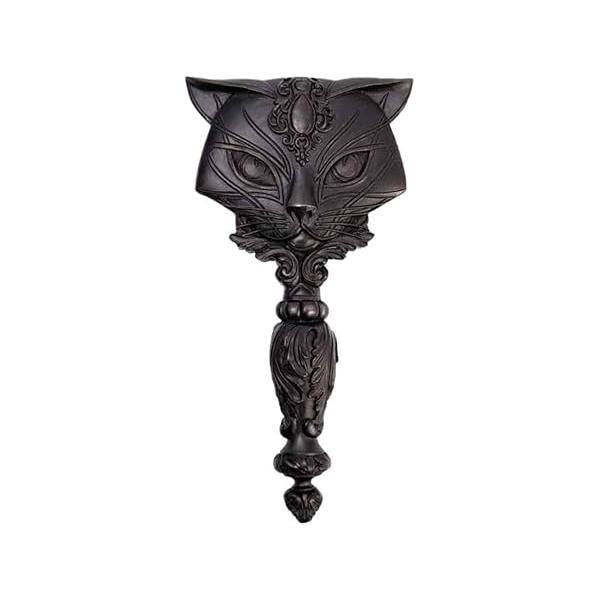Black Sacred Cat Handheld Small Vanity Make-up Mirror