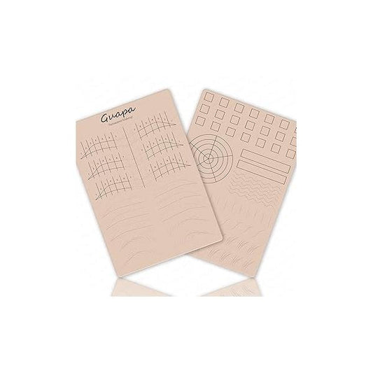 3 PCS Double Side Use Microblading Practice Skin Permanent Makeup Brows Latex for outline and shading techniques (White-3PCS)