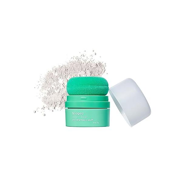 Briogeo Style & Treat Dry Shampoo Puff - Mattifying Powder Non-Aerosol, Talc Free, Benzene Free 0.5 oz/15 g