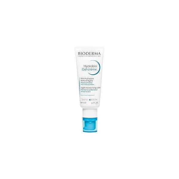 Bioderma Hydrabio Face Cream, Gel Cream Moisturizer, Provides Radiance, Lightweight Moisturizer for Normal to Combination Sensitive Skin, 1.33 Fl Oz (Pack of 1)