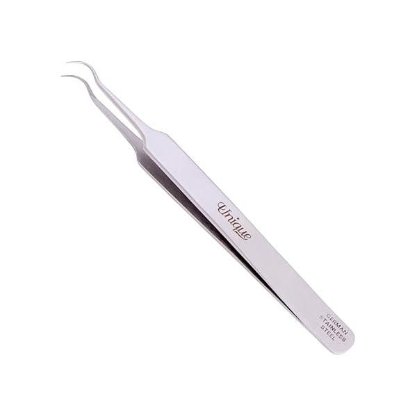 Blackhead and Blemish Remover Tool - Acne Whitehead Comedone Extractor Rounded Curved Tip, German Stainless Steel by The Unique Edge