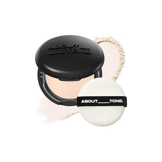 Blur Powder Pact 0.32oz - Pressed Compact with Mirror and Puff Makeup Setting Finishing Blurring Natural Translucent Lightweight Face Sebum Oil Control Vegan Formula (02 LIGHT)