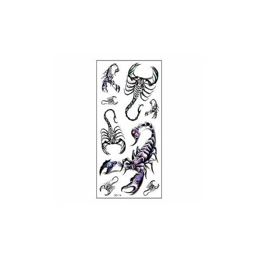 2Pcs 3D Scorpion Temporary Tattoos Stickers Fashionable Fake Removable Waterproof Body Art Tattoo for Men Women Teens Girls Boys (Scorpion)，Makeup