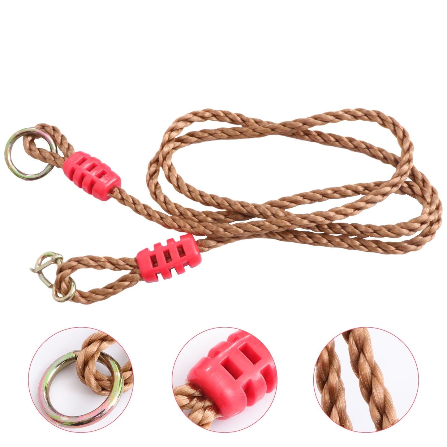 IBASETOY Tree Support Strap Kit Adjustable Hammock Straps Khaki 1Set